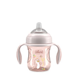 Chicco tasse transition bec souple silicone 4m+ pingouin Rose 00006911150000