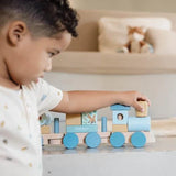 Little Dutch Forest Friends train à blocs bleu LD7254