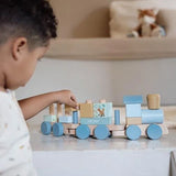 Little Dutch Forest Friends train à blocs bleu LD7254