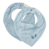 Little Dutch bavoir bandana bleu Essentials pure denim blue (lot de 2) TE50145042