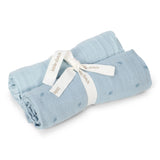 Little Dutch drap tetra 70x70cm Pure denim blue Essentials (lot de 2) TE51845042