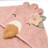 Little Dutch cape de bain 75x75cm flamant rose Safari Friends TE50656047