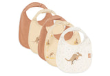 Jollein bavoir jersey imperméable Kangaroots (lot de 5)  029-566-68160