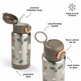 Done by Deer gourde isotherme à paille Tiny Trails sand 340 ml DD-1061249