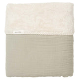 Koeka couverture berceau 75x100 cm teddy Faro sage 1112-0001 col 728
