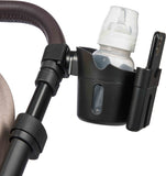 Dooky Support universel pour tasse et téléphone 2 en 1 – Pour poussette et buggy – noir – Design rotatif à 360 degrés