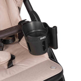 Dooky Support universel pour tasse et téléphone 2 en 1 – Pour poussette et buggy – noir – Design rotatif à 360 degrés