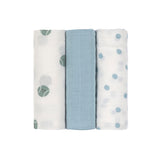 Lassig draps tétra 80x80cm Tiny Team pale blue (lot de 3) 13120014027