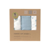 Lassig draps tétra 80x80cm Tiny Team pale blue (lot de 3) 13120014027