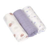 Lassig draps tétra 80x80cm Tiny Team pastel lilac (lot de 3) 13120017006
