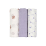 Lassig draps tétra 80x80cm Tiny Team pastel lilac (lot de 3) 13120017006