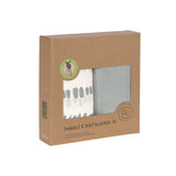 Lassig Lange mousseline L Strokes silver grey, boîte de 2 pcs, 120 x 120 cm 1312012293