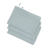 Lassig Lot de 3 gants de toilette en mousseline bleu poudré 1312037173