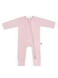 Lilulila Pyjama zippé côtelé en Bambou Pink