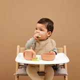 Meyco Baby bavoirs en éponge à scratch off white/soft pink/toffee (lot de 3) 611381