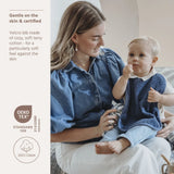 Meyco Baby bavoirs en éponge à scratch natural/jeans blue/indigo (lot de 6) 240.000.CW.02F