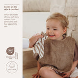 Meyco Baby bavoirs en éponge à scratch soft sand/sand/taupe (lot de 6) 240.000.DE.02F