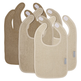 Meyco Baby bavoirs en éponge à scratch soft sand/sand/taupe (lot de 6) 240.000.DE.02F