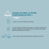 Suavinex lot de 2 tétines 3m+ symétriques SX pro débit moyen 307387