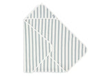 Jollein cape de bain 75x75cm stripe terry sea green gots 534-836-68085