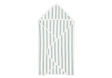 Jollein cape de bain 75x75cm stripe terry sea green gots 534-836-68085