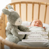 Nattou Loulou peluche âne 30cm vert foncé 318006