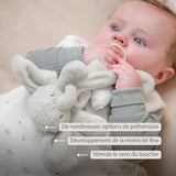 Nattou mini doudou éléphant Loulou vert tilleul et écru 318075