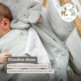 Nattou maxi doudou éléphant Loulou vert tilleul 318143
