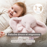 Nattou peluche éléphant 30 cm douce rose Fanfan 759021