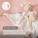 Nattou Fanfan maxi doudou biche beige 759151