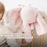 Nattou peluche musicale éléphant 25 cm doux rose Fanfan 759182
