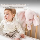 Nattou peluche musicale éléphant 25 cm doux rose Fanfan 759182