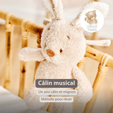 Nattou peluche musicale bébé lapin 25cm Teddy Beige 856386