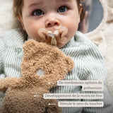 Nattou doudou attache-sucette ours Teddy beige 856461