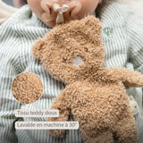 Nattou doudou attache-sucette ours Teddy beige 856461