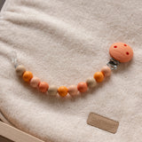 Nattou attache-sucette silicone terracotta/beige 874441