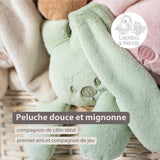 Nattou Lapidou peluche douce lapin vert tilleul 874632