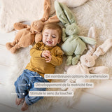 Nattou Lapidou peluche douce lapin vert tilleul 874632