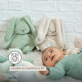 Nattou Lapidou peluche douce lapin vert tilleul 874632