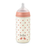 Suavinex biberon en verre 240ml Birdies rose 309146