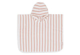 Jollein Poncho de Bain Stripe Éponge - wild rose - GOTS 533-550-67099