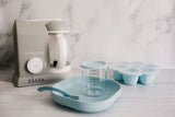 Béaba assiette silicone ventouse light blue 913430
