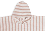 Jollein Poncho de Bain Stripe Éponge - wild rose - GOTS 533-550-67099
