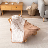 Bemini chancelière biside 0-12m beige pady quilted + teddy 492QUILT89HU