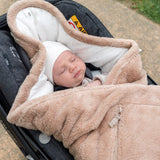 Bemini chancelière biside 0-12m beige naturel pady softy + jersey 492BMINI85SF