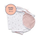 Doomoo housse pour grand coussin multi-usages buddy Flower pink BC B35
