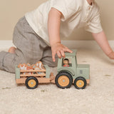 Little Dutch Tracteur avec remorque Little Farm LD7149