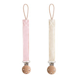 Mushie attache-sucette en lin blush/cream (lot de 2) 70.095.01