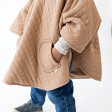 Bemini poncho de voyage 9-36m beige pady quilted + jersey 383QUILT89JU