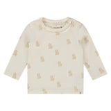 A Tiny Story t-shirt manches longues imprimé ecru TIN26129637